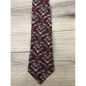 Vintage Cellini Collection Men’s Tie Regular 100% Silk Floral Pattern Italy USA